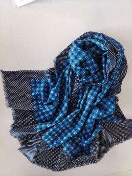 Eueopen Style Men's Scarf Print Wool Scarf Shawl