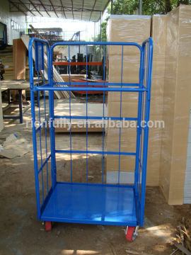 2016 Widly used Warehouse Foldable Roll Container, logistic cart with 4 wheels