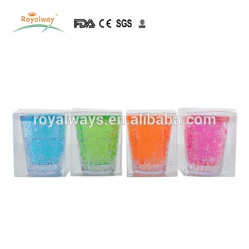 BPA Free Double Wall Freezer Gel Shot Glass / Ice Cup / Wine Cup