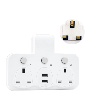 UK Standard to Universal Outlets Socket Smart Home Charger with USB Power Strip