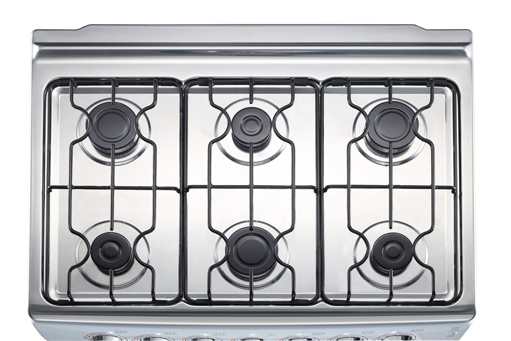 30" stainless steel Gas Oven With 6 Burner