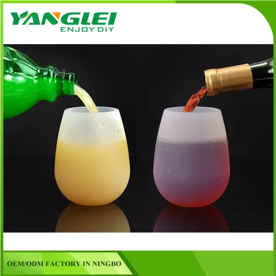 Made of food grade material silicone cup lid Silicone wine cup