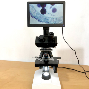 Trinocular Biological Microscope XSZ107BN with Integrated Screen