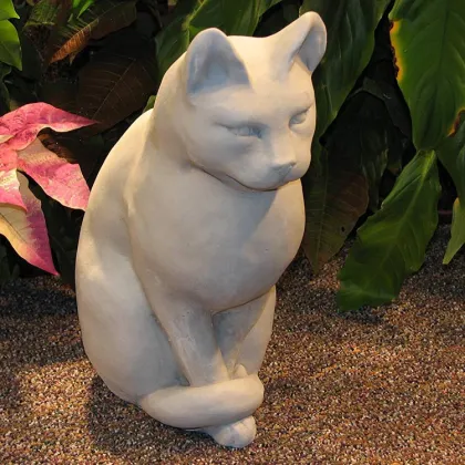 China factory wholesale white lucky cat maneki neko statue for indoor or ganden ornement