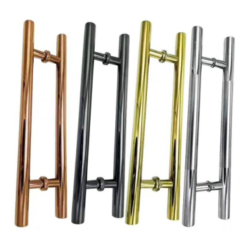GUIDA 7150005 - Stainless Steel Shower Door Handle: H-Shape Design with Tempered Glass Sliding Mechanism