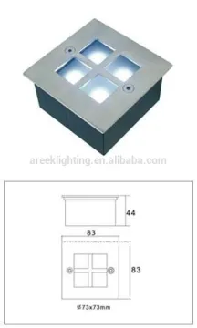 2w led recessed aluminium wall light