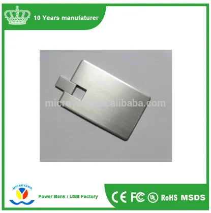 Stainless steel brushed metal card usb flash drive business manager public relations promotional USB flash drive