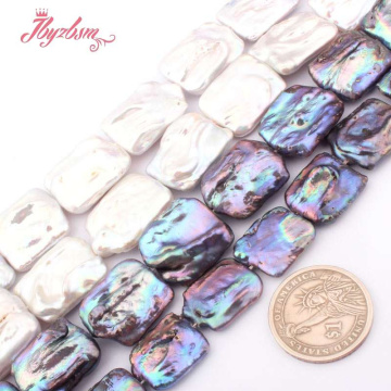 13x15-15x20mm Rectangle Freshwater Pearl Loose Beads Natural Stone Beads For DIY Necklace Bracelet Earring Jewelry Making 15"