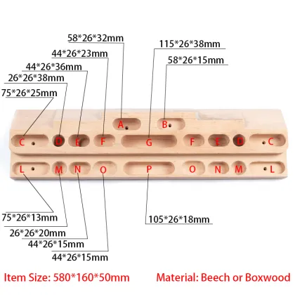ZT Rock Climbing Fingerboard Climbing Training Board Climbing Grip Board Hangboards for Climbing