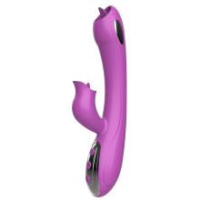 OEM IPX6 Licking Purple Vibrating Wand