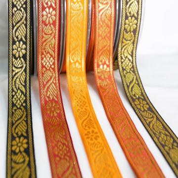 Factory Wholesale: Bright and Diverse Double-Face Jacquard Nylon Trimmings for National Wear and Bag Accessories