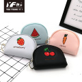 Broderie fruits PU maquillage porte-monnaie