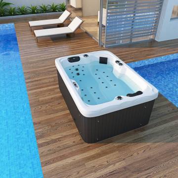 Betaalbare 2 -persoons binnen/buiten spa -bad met massage