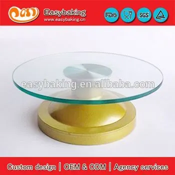 Wholesale 30cm glass cake turntable for cake decorating