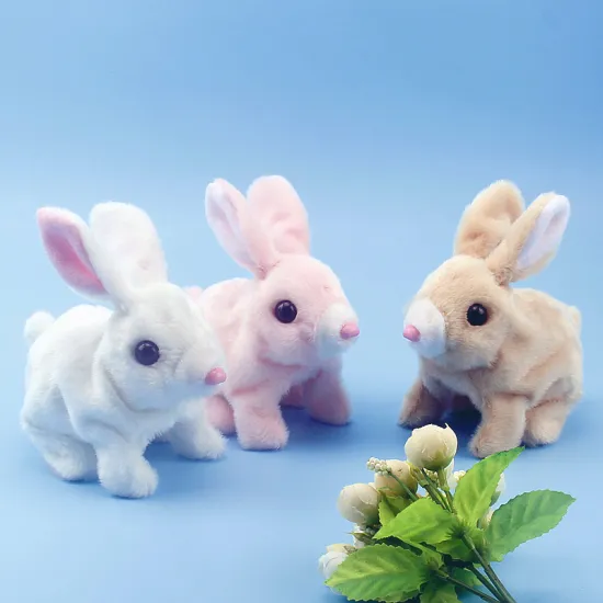 Factory direct selling baby children's electric toy little white rabbit new strange creative decompression can be customized