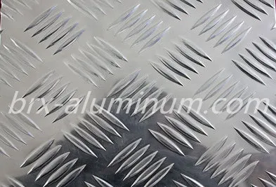 Five Bars Silver Patterned Aluminum Alloy Sheet