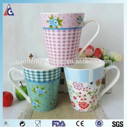 9OZ grid printing korea tea cup