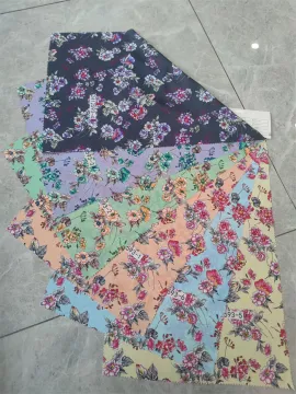 Delicate Floral Printing Korean Silk Fabrics