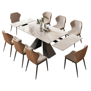 Foshan Modern Sintered Stone Dining Table Set for 6-8 Chairs
