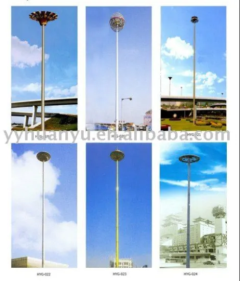 High mast road light pole