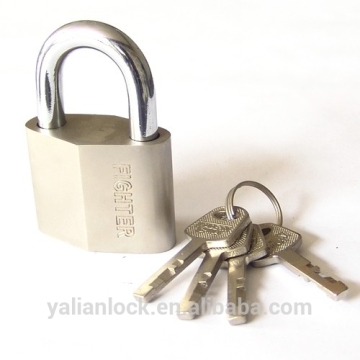 China Suppliers Nickle plated Diamond Type iron padlock
