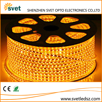 Waterproof Outdoor 220V Yellow Led Strip Light 50M SMD 5050 60Leds 6mm