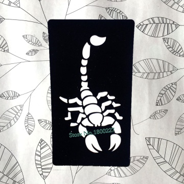 Scorpion King Hollow Henna Tattoo Stencils Women Body Feet Arm Legs Art Tattoo Template For Airbrush Painting Tatoo Stencil Tool