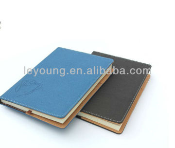 Blank Hardcover PU Notebook with ribbon