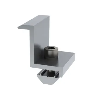 Black Anodized Silver Anodized Aluminum PV Solar Panel Mounting End Clamp