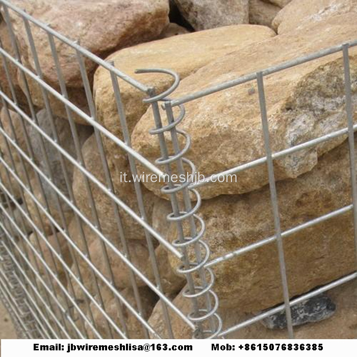 Rete di gabbie per pietre di saldatura galvanizzata a caldo / rete di gabbioni