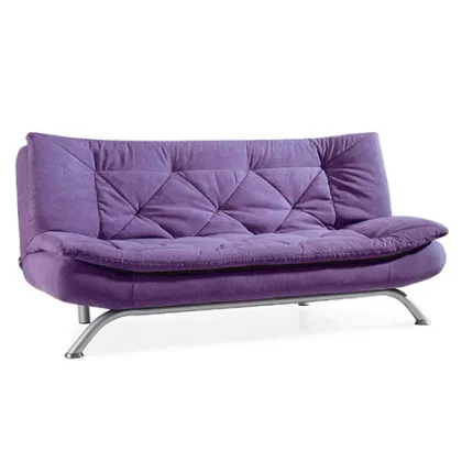 Three Seater Purple Futon Folding Sofa Bed