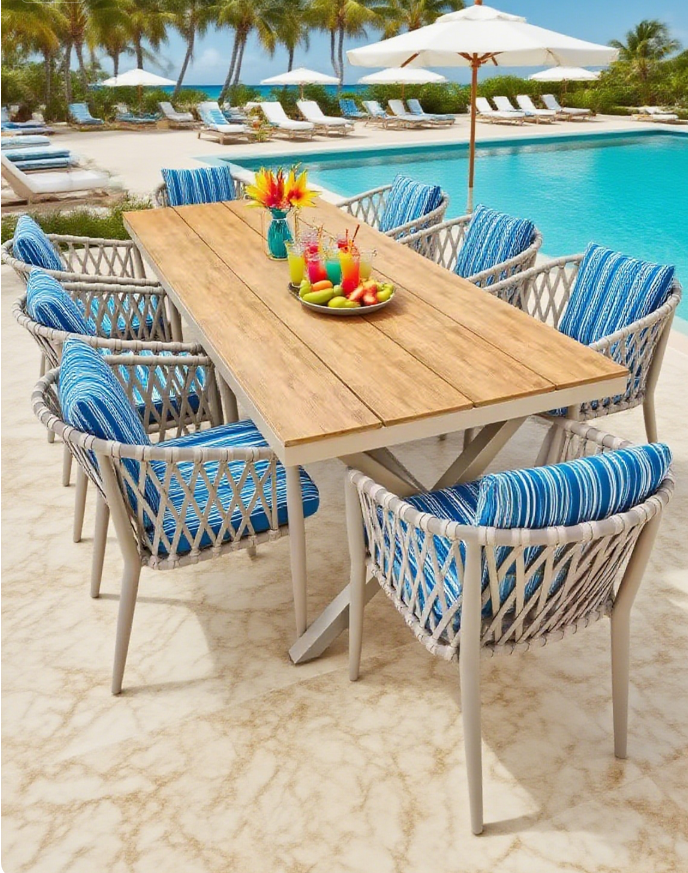Weather-resistant outdoor table
