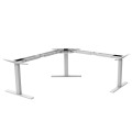 Table Uplift en forme de L pour ordinateur avec pieds en acier