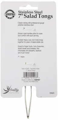 Cooking Grill Serving Food Bread Dessert Heat Silver Stainless Steel Serving Tongs