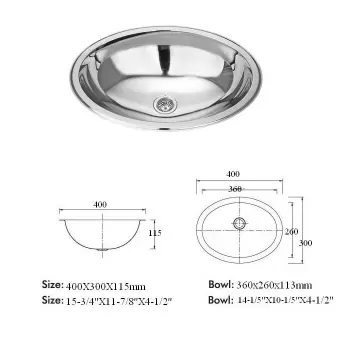 washing stainless steel round topmount sink