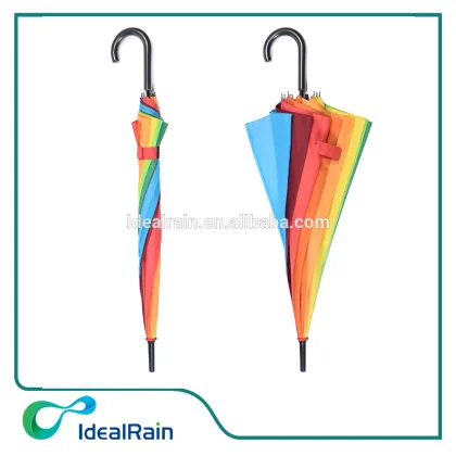 rainbow creative 10 ribs colorful design sunbrella umbrella stick
