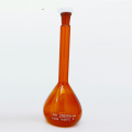 Amber Glass Volumetric Flask with Stopper Grade B