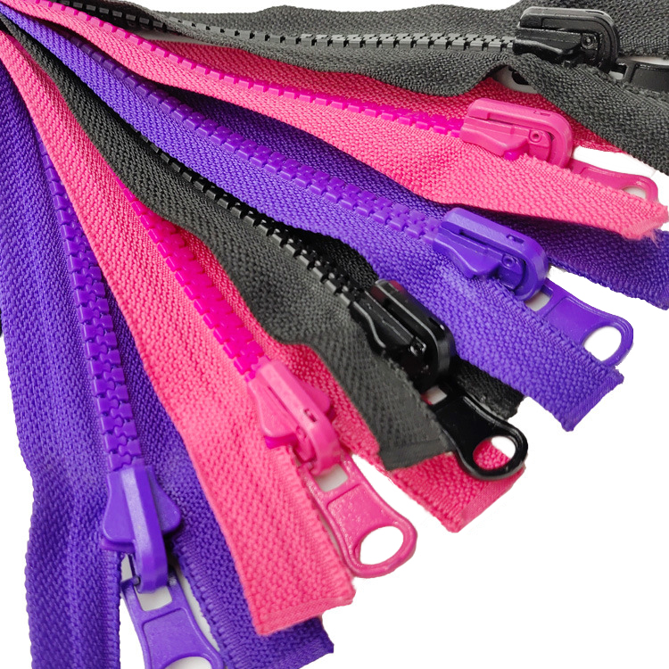 Reversible slider Plastic Resin Open End zipper