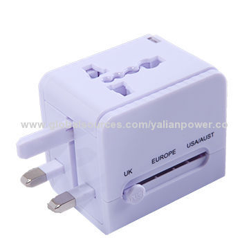 1A global AC/DC adapters with 1 USB, used as gift, very convenient for travel use