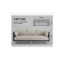 Nordic Style Gray Clothing Sing Sofa