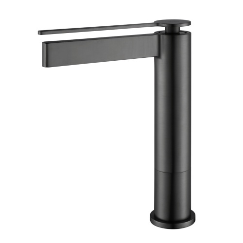 Gun Metal Grey Messing hoher Wasserfall Badezimmer Gesichtsbecken Wasserhahn Waschbecken Mixer Wasserhahn