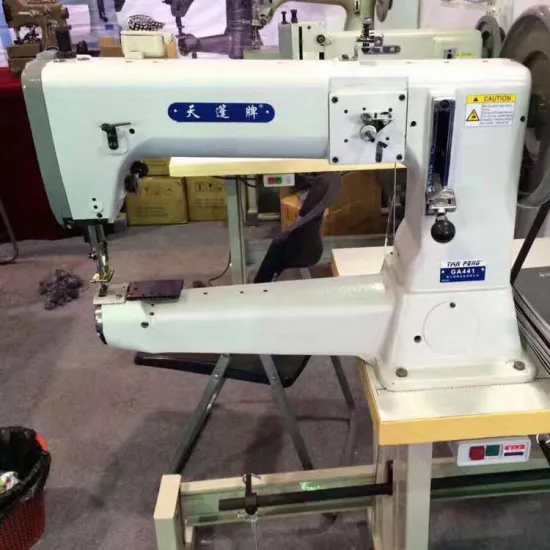 Long Arm Single/Double Needle Compound-Feed Industrial Sewing Machine for Thick Materials