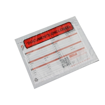 مظاريف قائمة التعبئة Clear Clear Plastic DHL مع اللصق الذاتي
