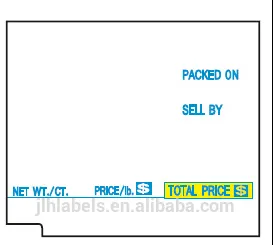 Tec SL-66-30/SL-6600/SL-9000 40mm Scale Labels,with notch , 48mm x 40mm / 1.88" x 1.57",600 labels/roll