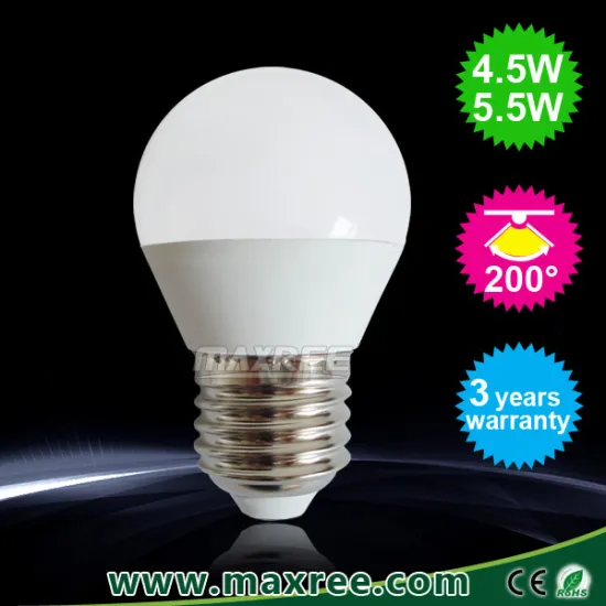 Factory wholesale aluminium plastic 4w led bulb e27 g45