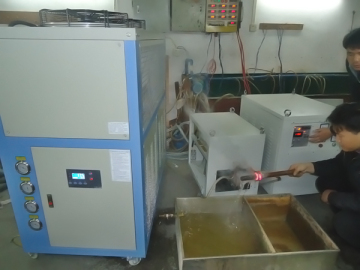 Excellent Quality Induction Heating Machine (100KW) and 8 HP Air Cooled Chiller