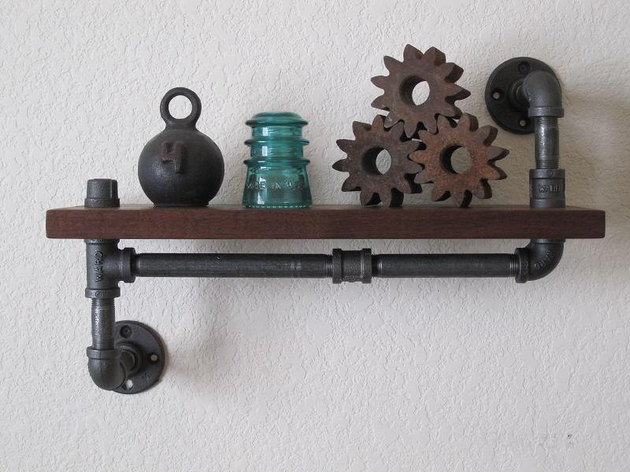 Bathroom Pipe Shelf 