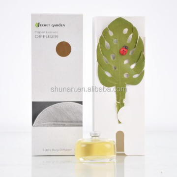 paper leaf diffuser with cute ladybug paper freshener