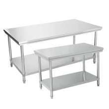 Stainless Steel Work Table With Double Over shelf