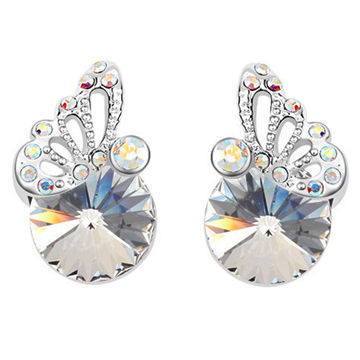 Rhinestone stud earring, AAA cubic Zircon and fashion design